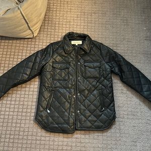 Quilted leather jacket